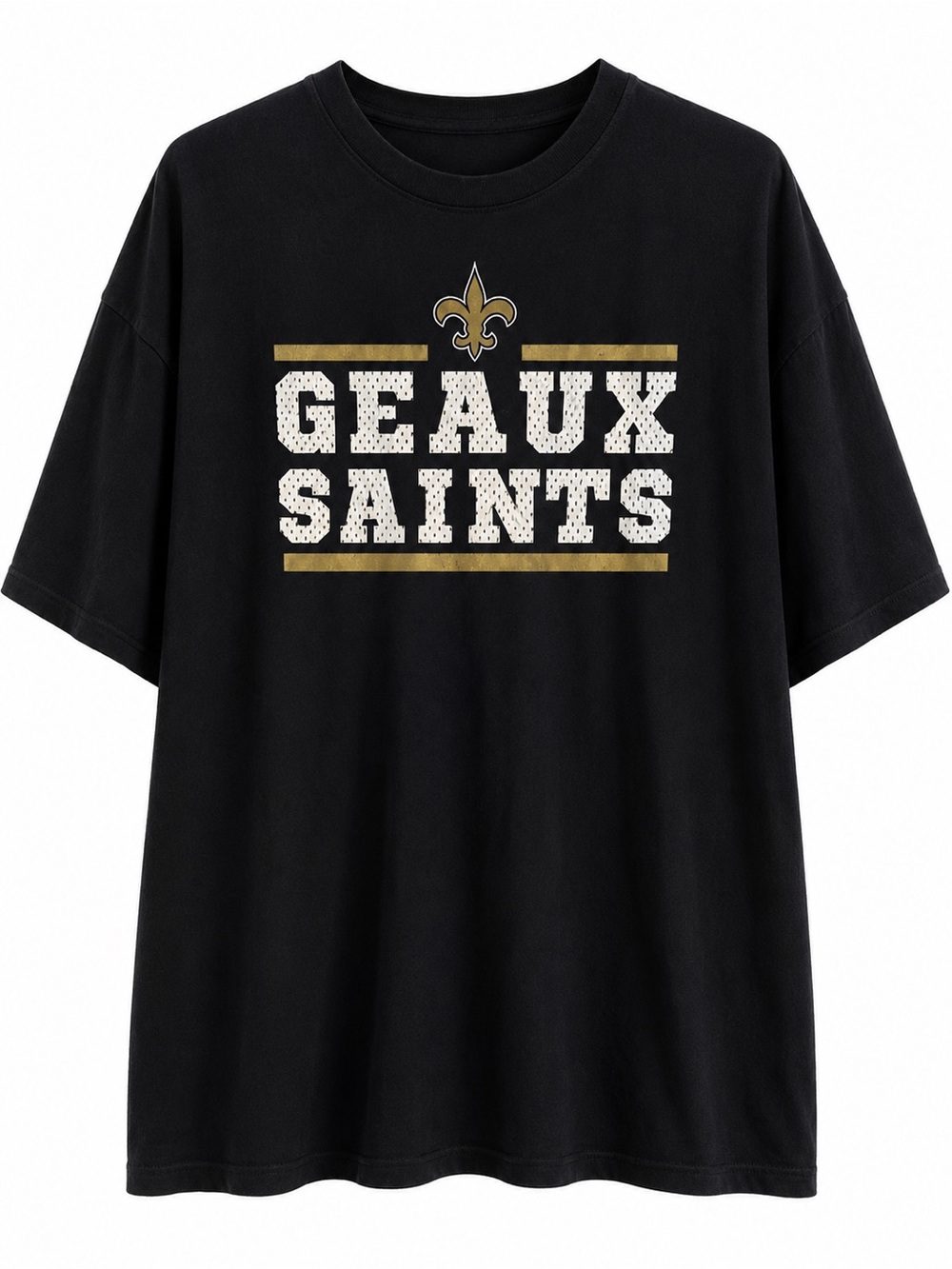 Majestic Men's Black New Orleans Saints Graphic Tee Size 3XL Big & Tall NFL